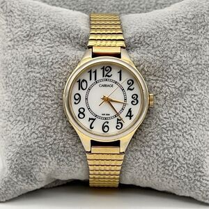 Timex Carriage Carolyn Watch Gold-Tone Stainless Steel Expansion Band 30mm Round